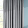 Fina Faux Silk Silver Curtain