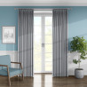 Fina Faux Silk Silver Curtain