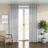 Fina Faux Silk White Curtain