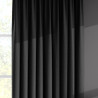 Fina Faux Silk Ebony Curtain