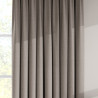 Fina Faux Silk Pewter Curtain