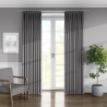 Fina Faux Silk Platinum Curtain