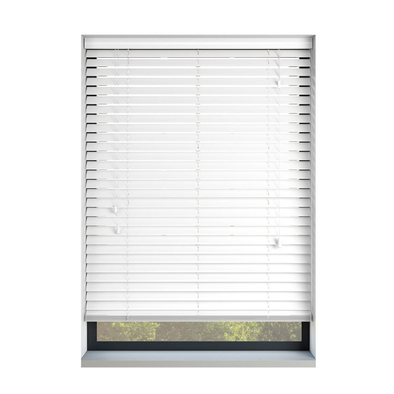 Gloss White 50mm Wooden Blinds