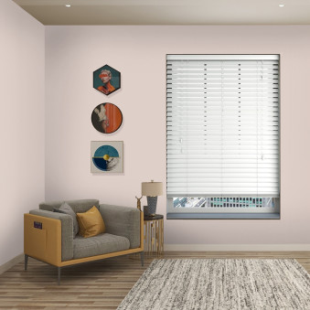 White 35mm Wooden Blinds