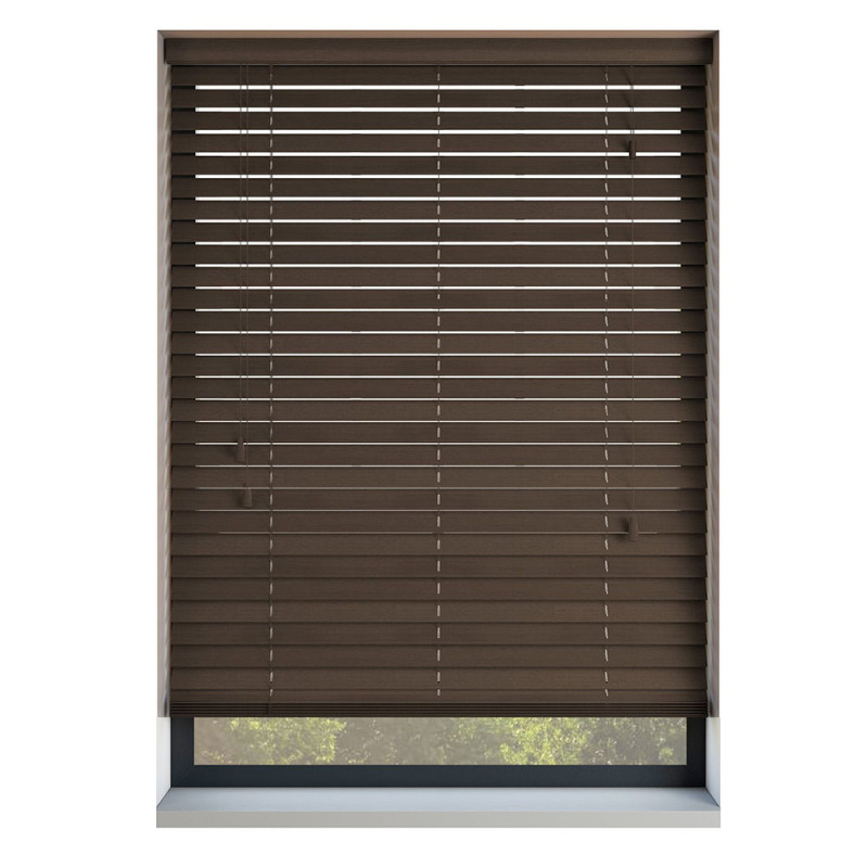 Antique Walnut 50mm Wooden Blinds