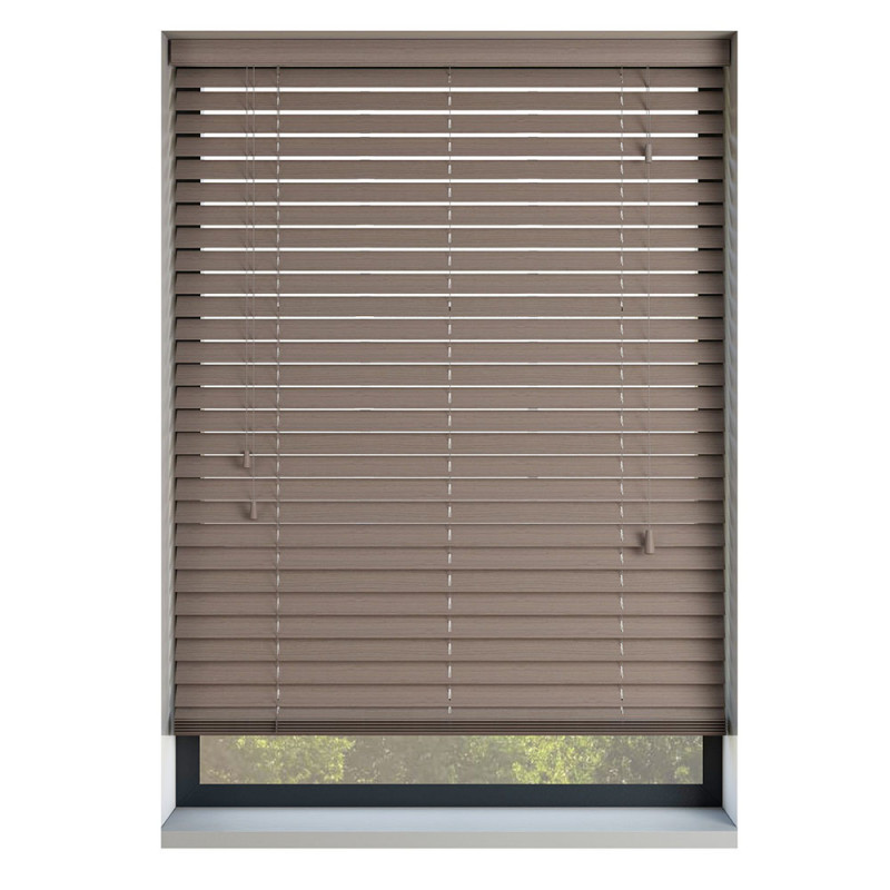 Smoke Oak 50mm Wooden Blinds