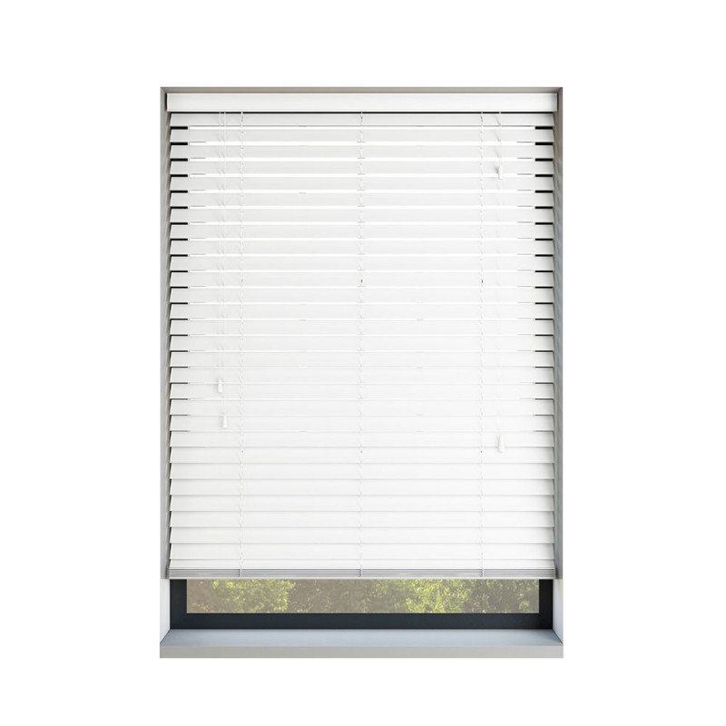 Chalk Grain 50mm Faux Wood Blinds
