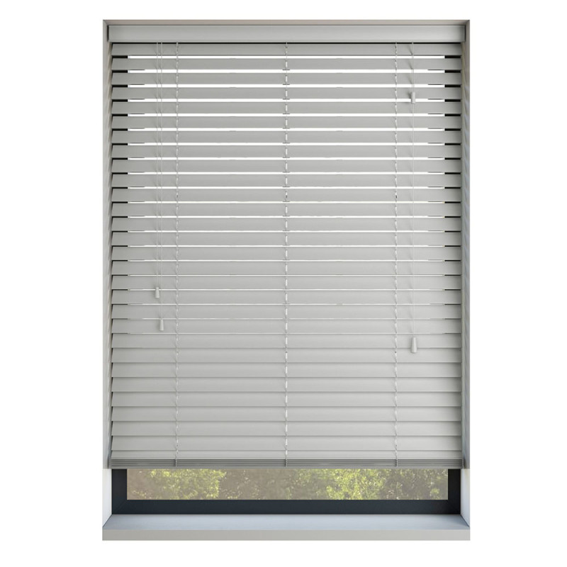 Dove Grain 50mm Faux Wood Blinds