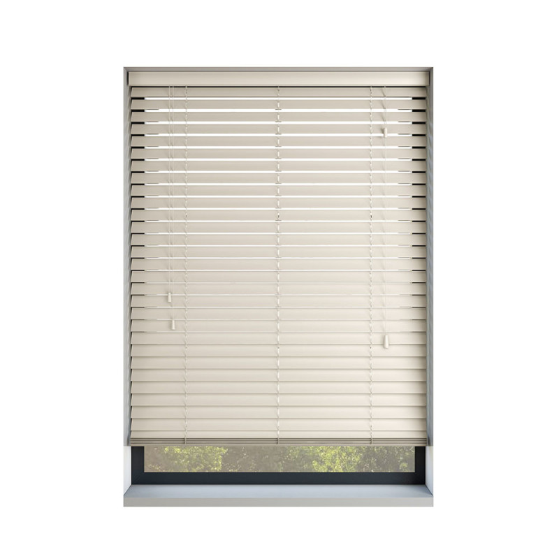 Ivory 50mm Faux Wood Blinds