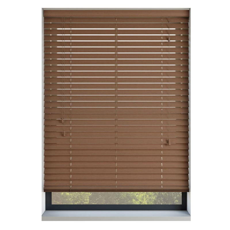 Toffee Grain 50mm Faux Wood Blinds