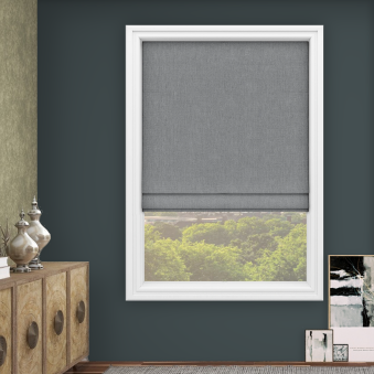 Audrey Charcoal Roman Blind