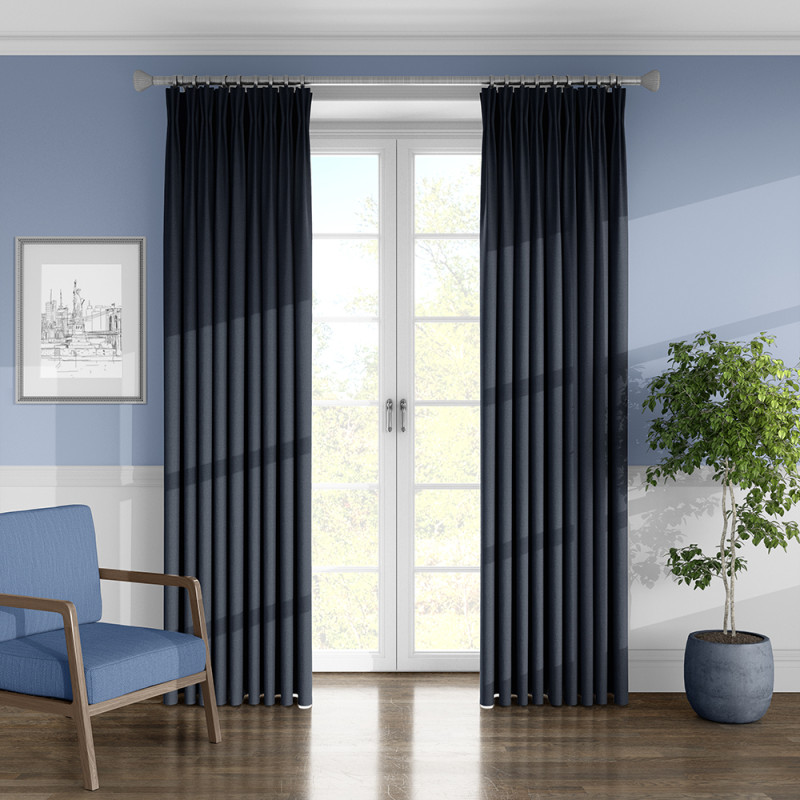 Finesse Navy Curtain