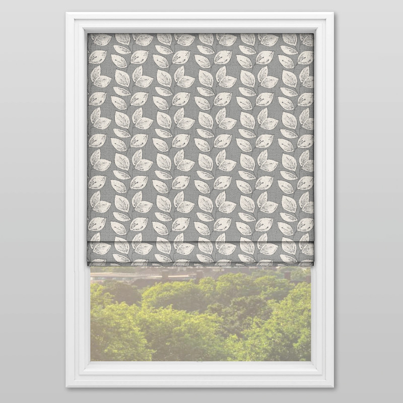 Ava Coal Roman Blind