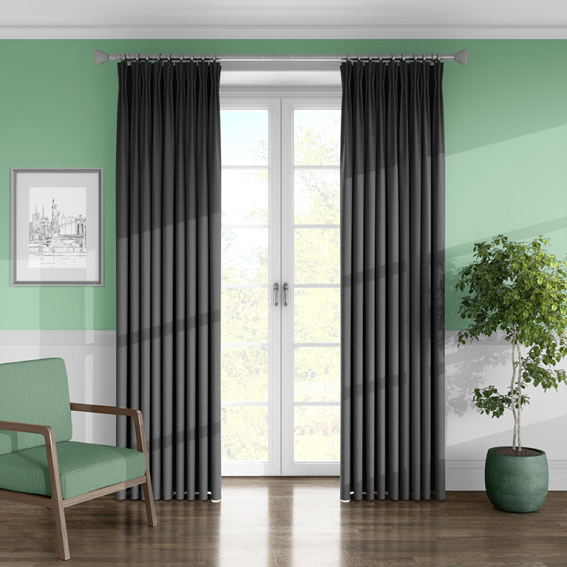 Finesse Slate Curtain