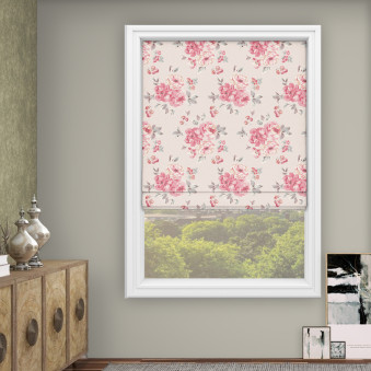 Brampton Bunch Raspberry Roman Blind