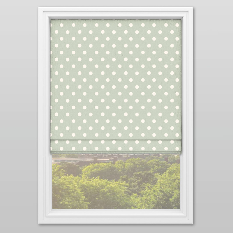 Button Spot Aloe Roman Blind