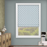 Button Spot Blue Roman Blind