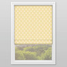 Button Spot Yellow Roman Blind