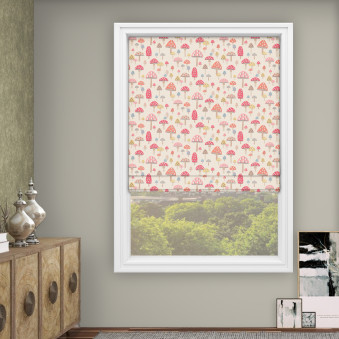 Mini Mushrooms Roman Blind