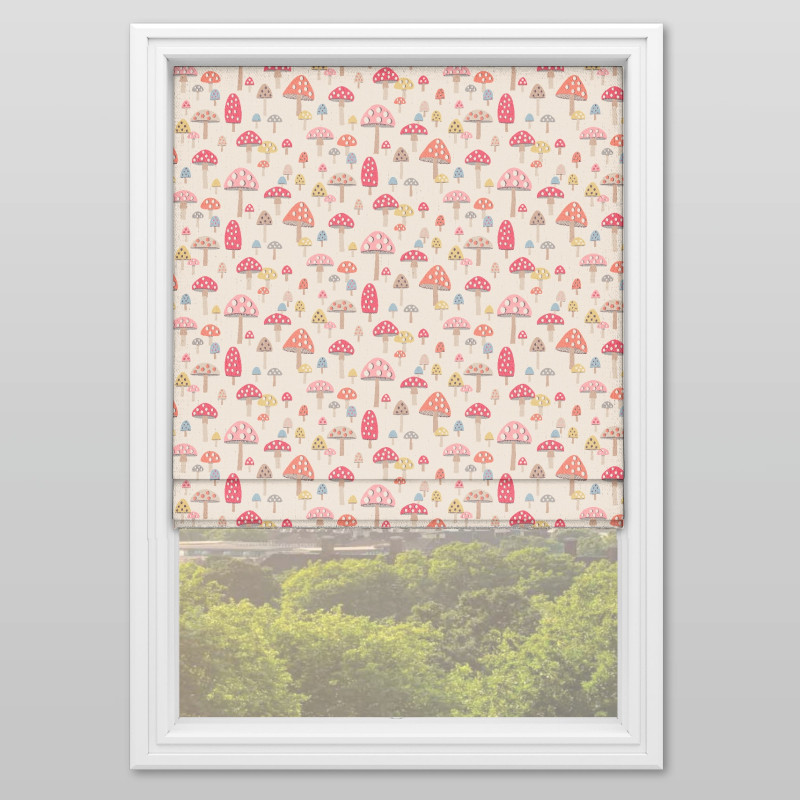 Mini Mushrooms Roman Blind