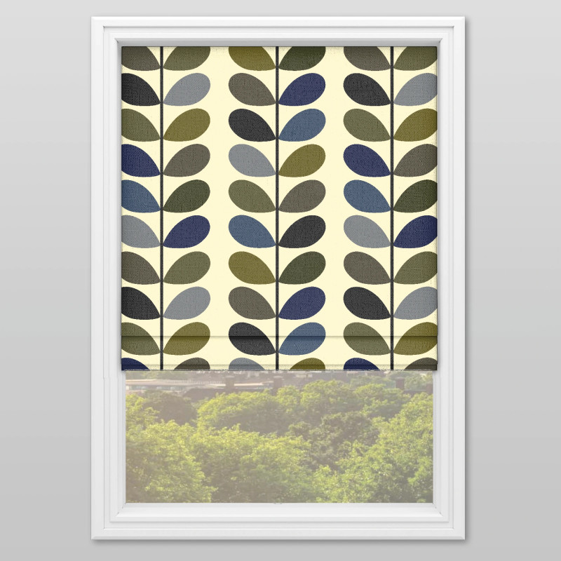 Multi Stem Moss Roman Blind