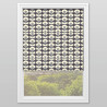 Oval Flower Cool Grey Roman Blind