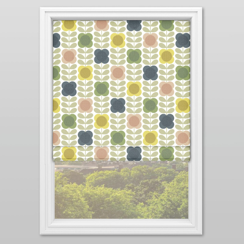 Summer Flower Stem Multi Roman Blind