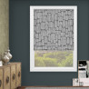 Little Trees Charcoal Roman Blind