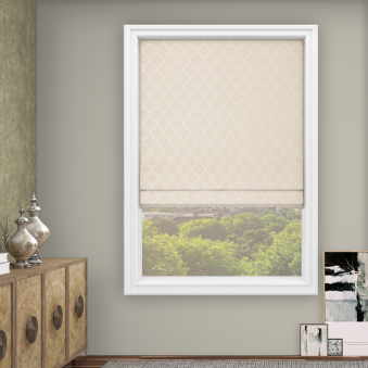 Leno Champagne Roman Blind