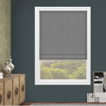 Pimlico Charcoal Roman Blind