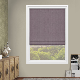 Pimlico Grape Roman Blinds