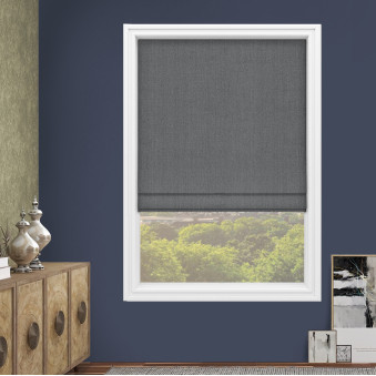 Pimlico Indigo Roman Blinds