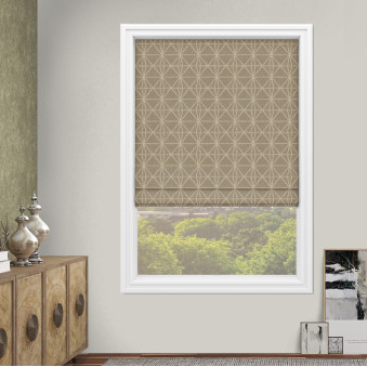 Raven Caramel Roman Blinds