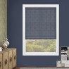 Raven Indigo Roman Blinds