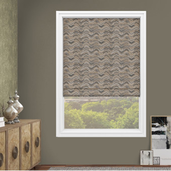 Vala Graphite Roman Blinds