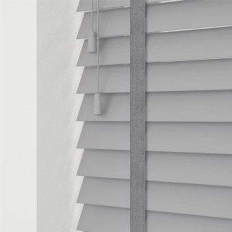 Stratus With Grey Tape 50mm Wooden Blinds