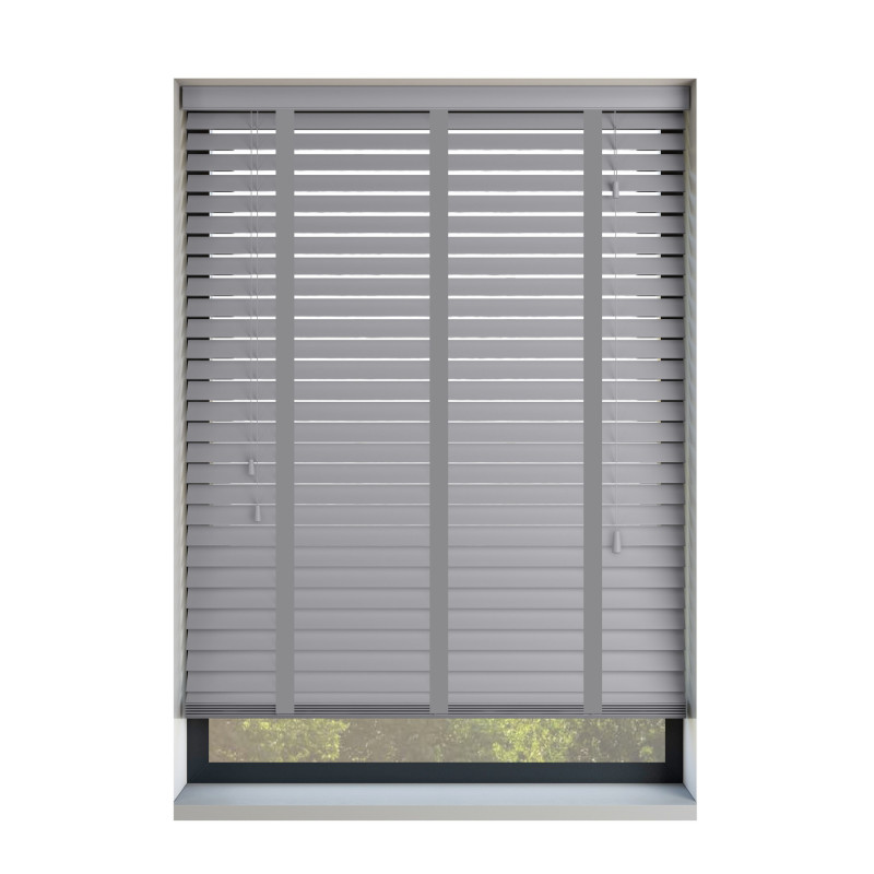 Stratus With Grey Tape 50mm Wooden Blinds