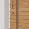 Natural Oak With Taupe Tape 50mm Wooden Blinds