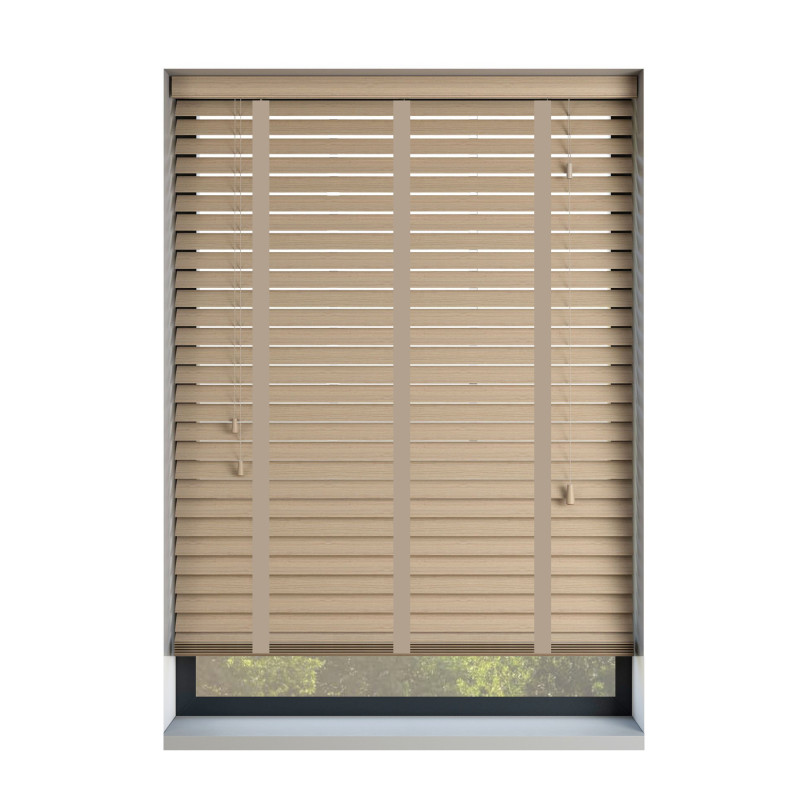 Copenhagen With Carmel Tape 50mm Wooden Blinds
