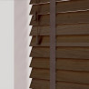 Antique Walnut With Cacao Tape 50mm Wooden Blinds