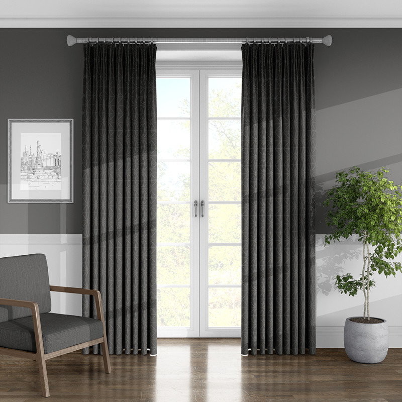 Raven Graphite Curtain