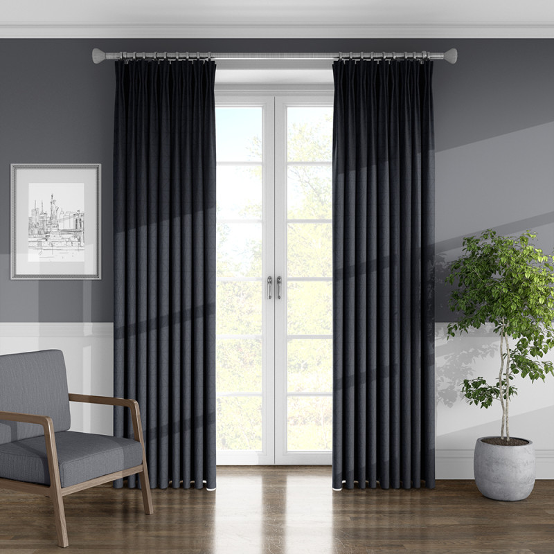 Raven Indigo Curtain